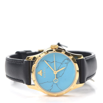 Gucci Stainless Steel Calfskin 27mm G-Timeless Quartz Watch Turquoise 2 of 5