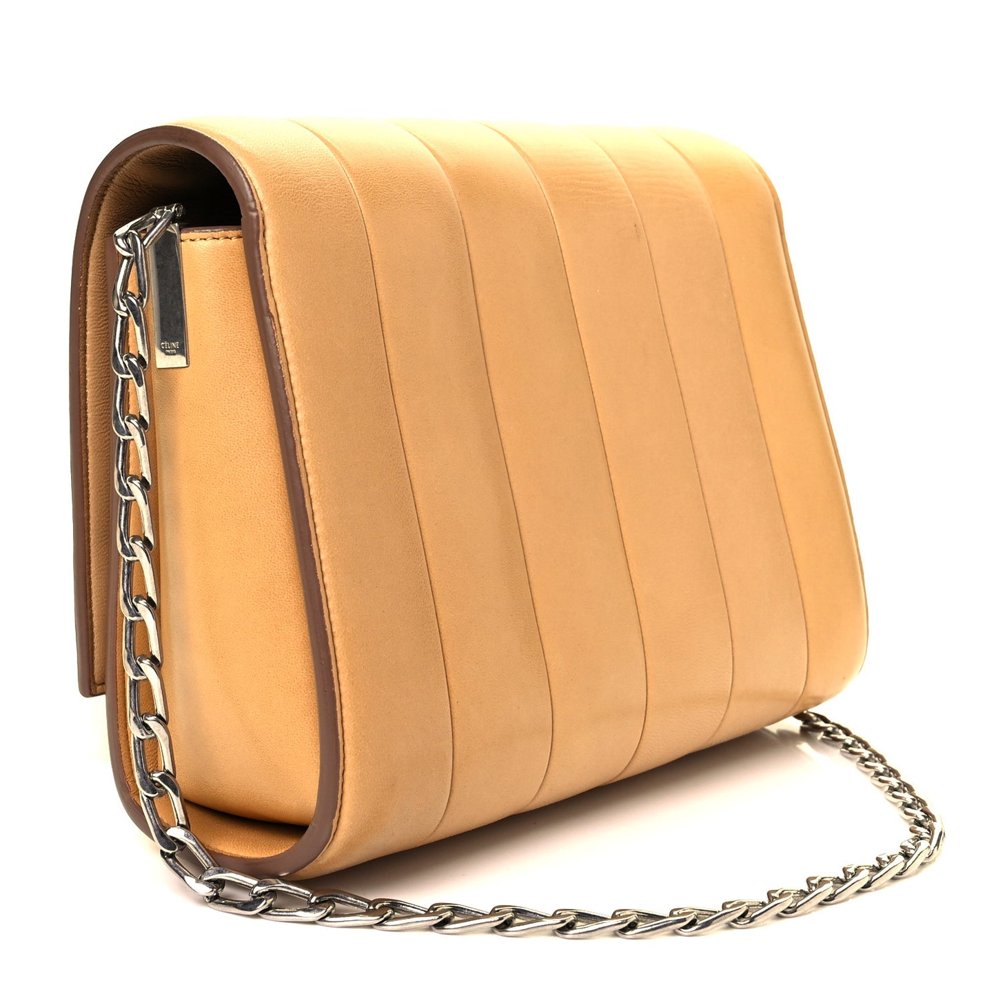 Lambskin Quilted Shoulder Bag Camel