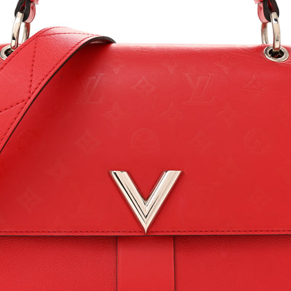 Louis Vuitton Calfskin Monogram Very One Handle Rubis Red 8 of 14