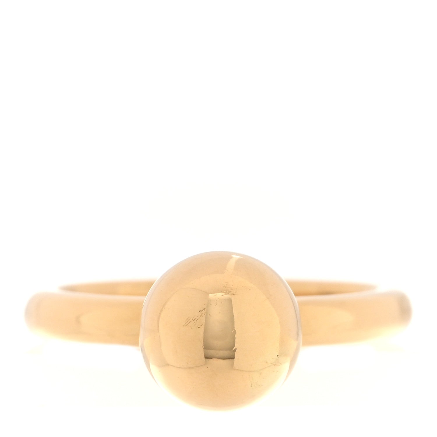 Tiffany 18K Yellow Gold 8mm Hardwear Ball Ring 47 4 1 of 5