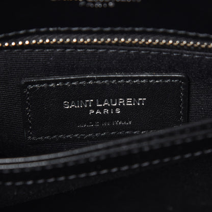 Saint Laurent Calfskin Y Quilted Monogram Toy Loulou Crossbody Bag Black 8 of 9
