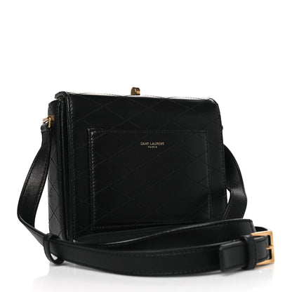 Saint Laurent SAINT LAURENT Lambskin Quilted Mini Square Crossbody Black 3 of 10