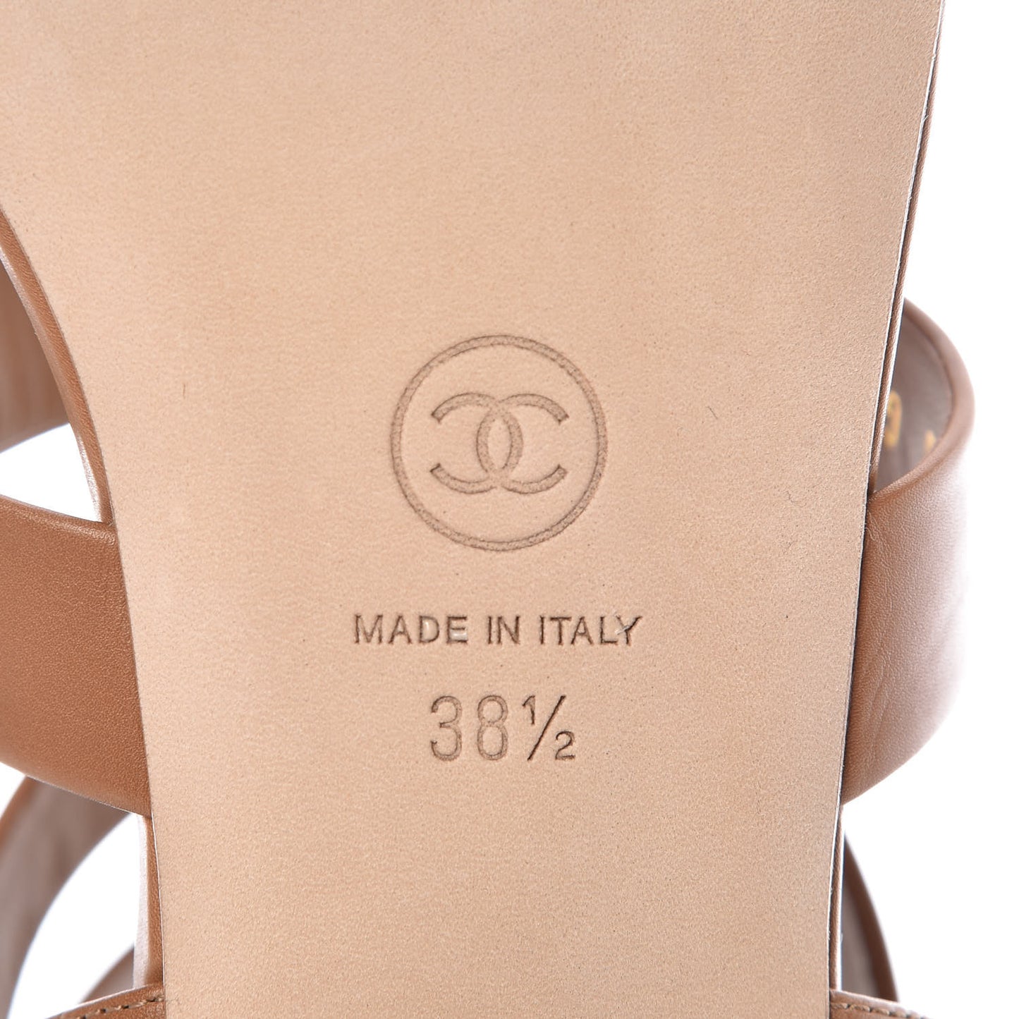 Calfskin Gladiator Sandals 38.5 Brown