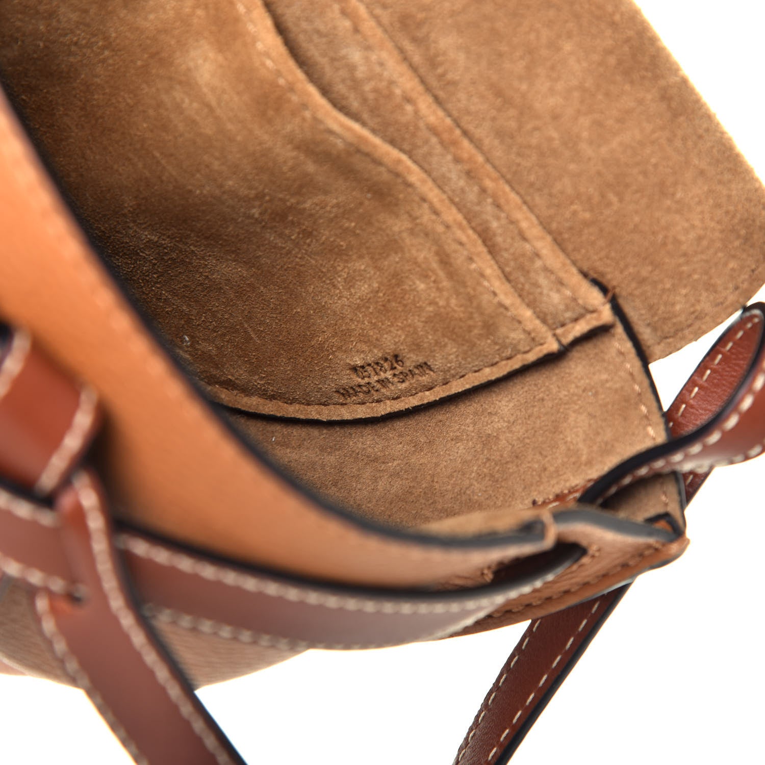 Loewe Grained Calfskin Mini Gate Crossbody Bag Caramel Pecan 7 of 9