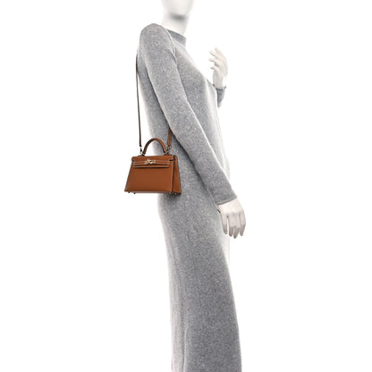 Hermes Epsom Horseshoe Mini Kelly Sellier 20 Gold Nata 2 of 10
