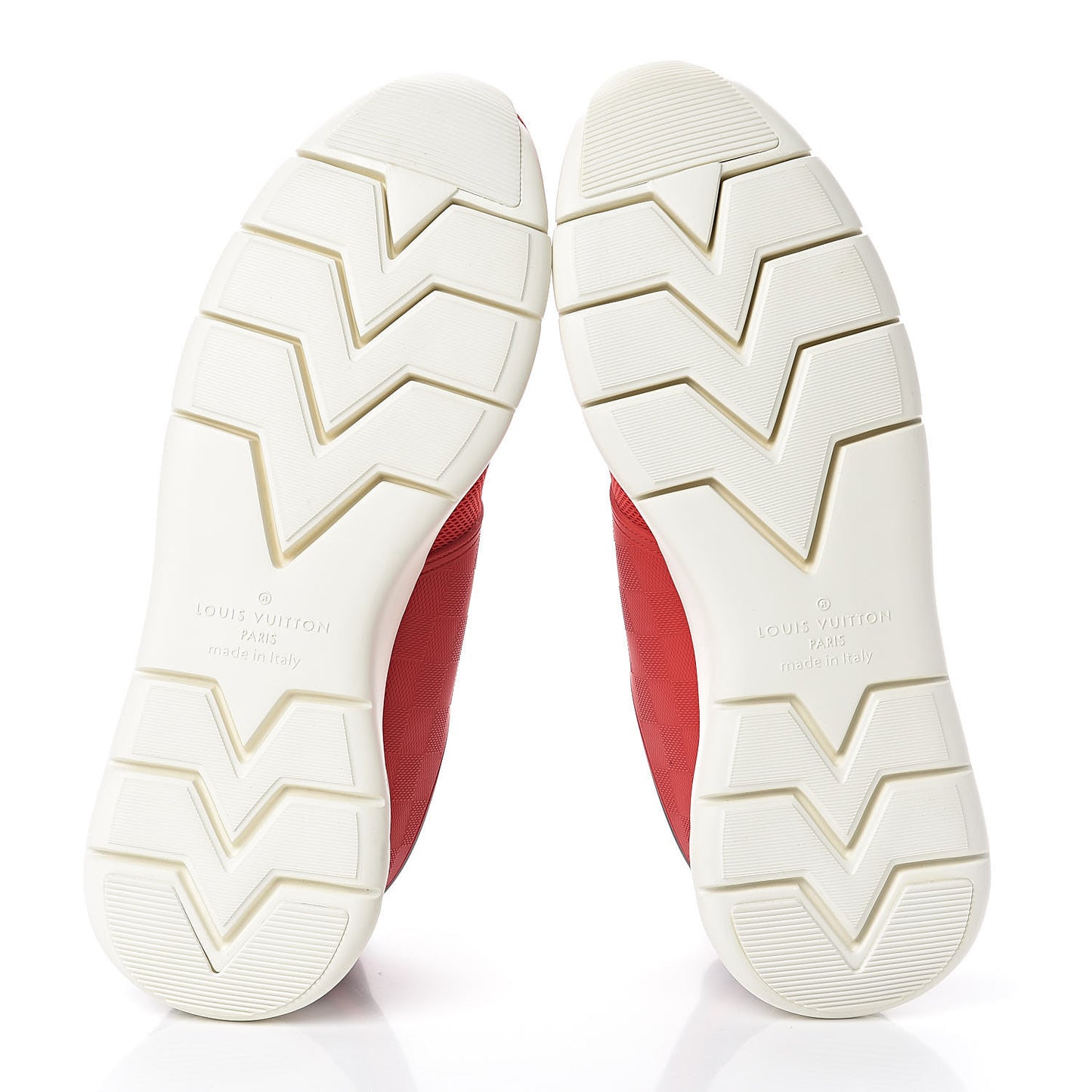 Rubber Mesh Suede Damier Fastlane Low Sneakers 8 Rouge