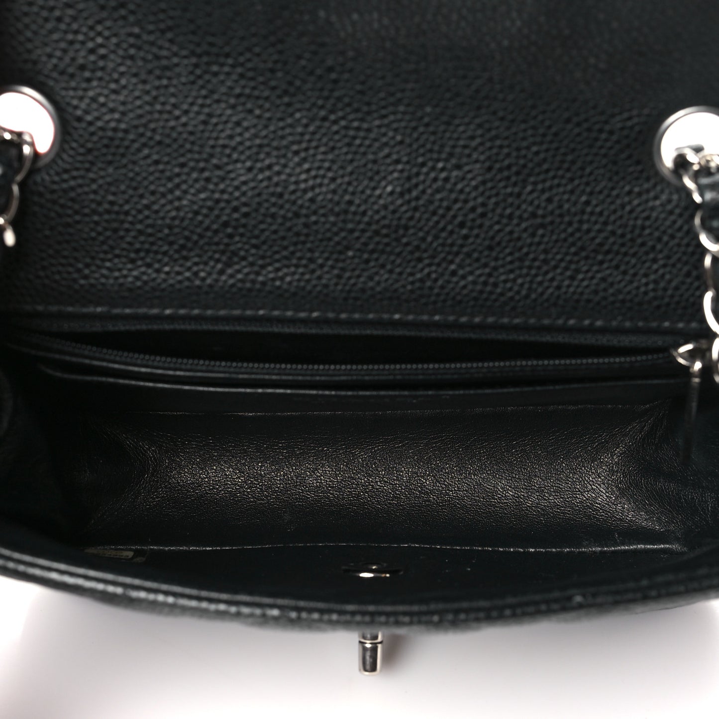 Caviar Quilted Mini Rectangular Flap Black