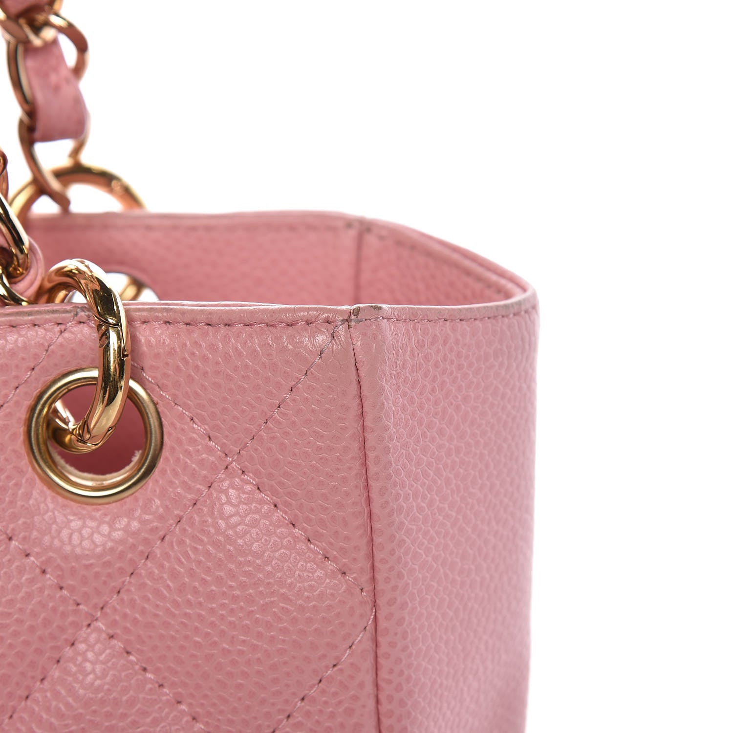 Chanel Caviar Quilted Petit Shopping Tote PST Pink 19 of 21