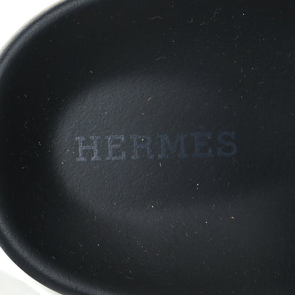 Hermes Parachute Fabric Calfskin Womens Electric Sandals 39 Black 8 of 8