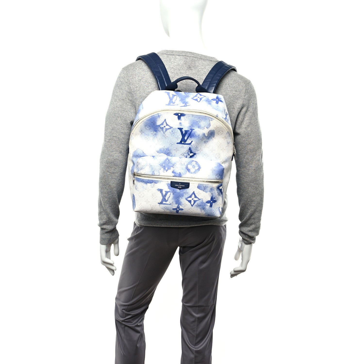 Louis Vuitton Monogram Watercolor Discovery Backpack Blue 2 of 9