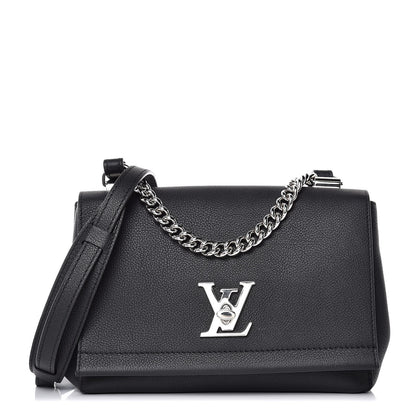 Louis Vuitton Calfskin Lockme II Chain Bag BB Black 1 of 7