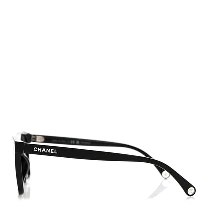 Chanel Acetate CC Rectangle Sunglasses 5551-U Black 3 of 9