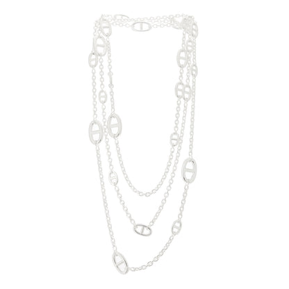 Hermes Sterling Silver Farandole Necklace 160 3 of 8