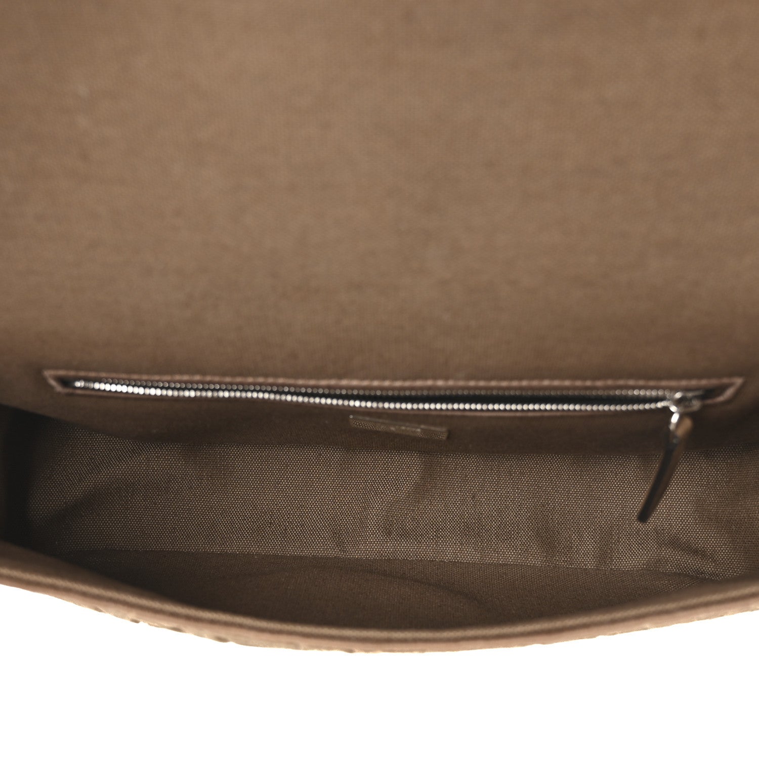 Fendi Velvet Jacquard FF Crystal Baguette Cappuccino 5 of 11