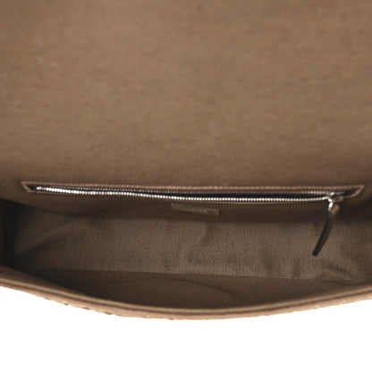 Fendi Velvet Jacquard FF Crystal Baguette Cappuccino 5 of 11