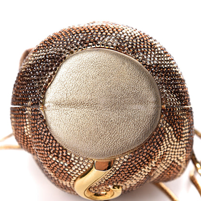 Judith Leiber Crystal See No Evil Monkey Minaudiere Clutch Bronze Gold 9 of 20