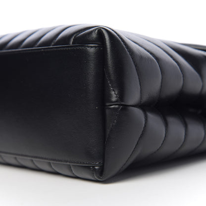Saint Laurent Calfskin Y Quilted Monogram Medium Loulou Chain Satchel Black 8 of 9