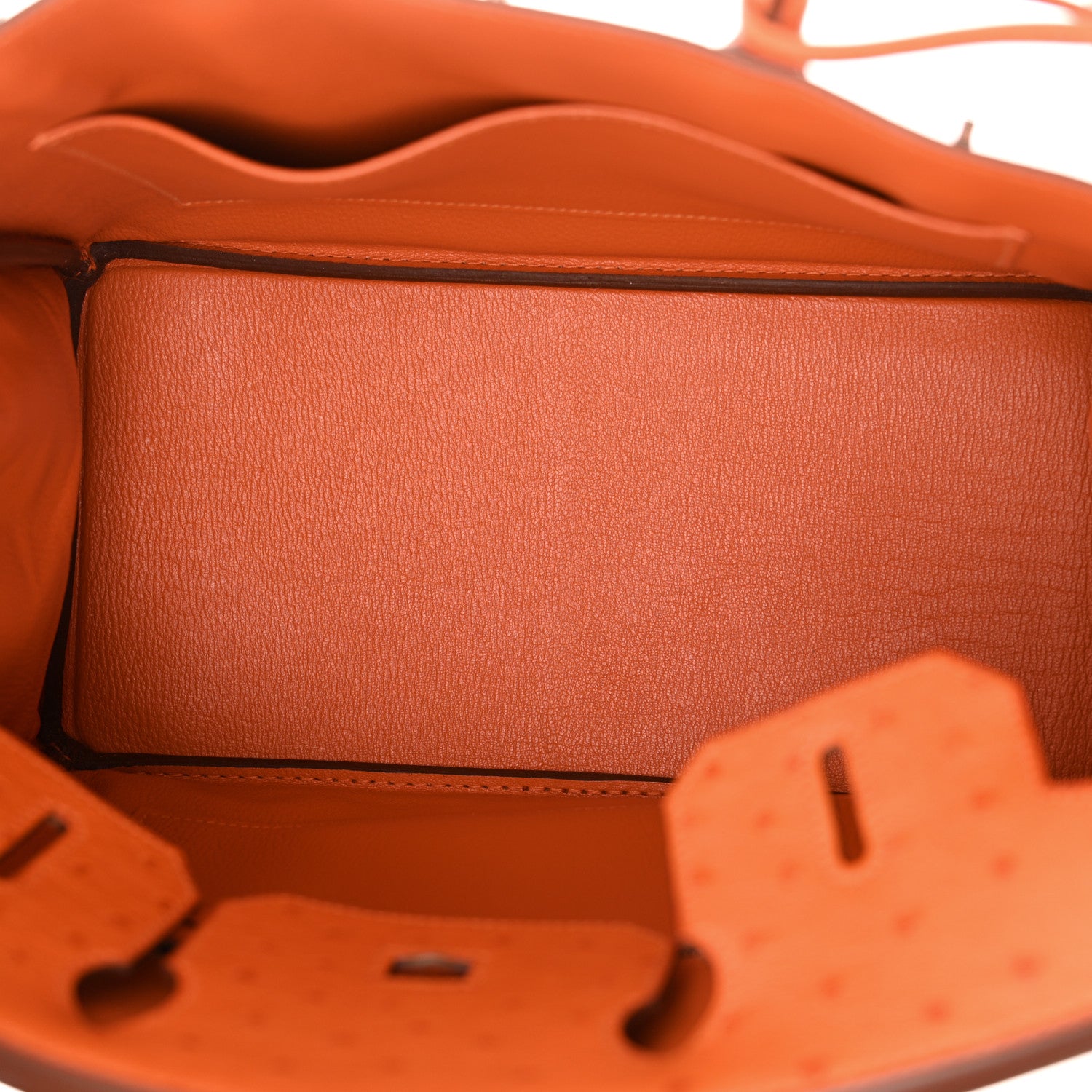Hermes Ostrich Birkin 30 Orange 5 of 16