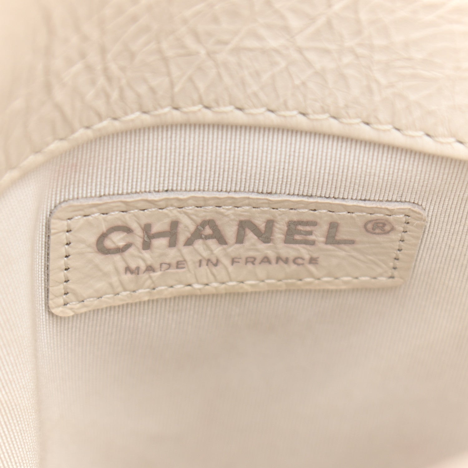 Chanel Aged Calfskin Stitched Shoulder Bag White 6 of 11