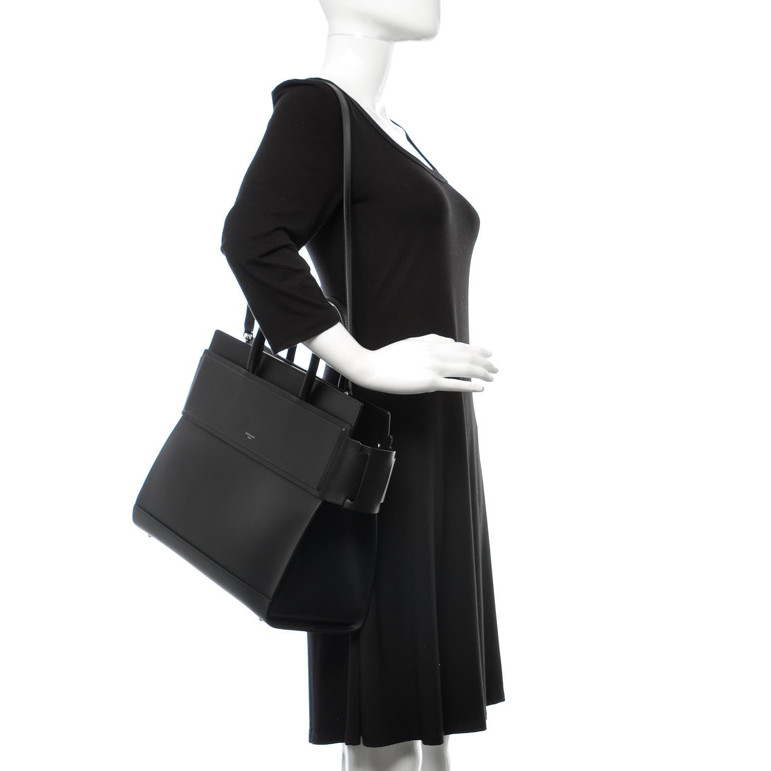 Givenchy Smooth Calfskin Medium Horizon Satchel Black 3 of 9