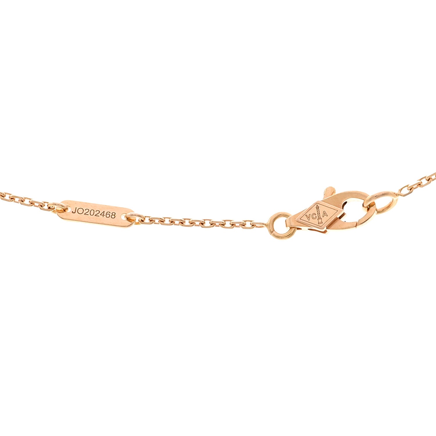 Van Cleef & Arpels 18k Rose Gold Carnelian Sweet Alhambra Heart Pendant Necklace 5 of 5