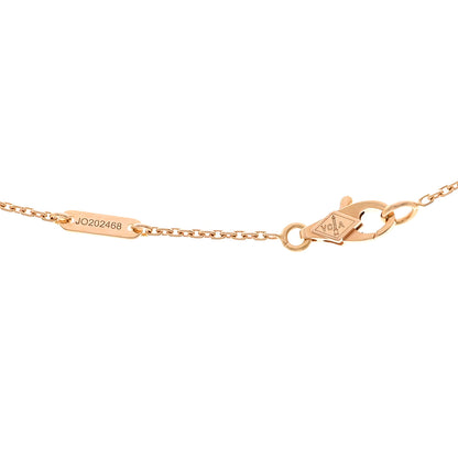 Van Cleef & Arpels 18k Rose Gold Carnelian Sweet Alhambra Heart Pendant Necklace 5 of 5