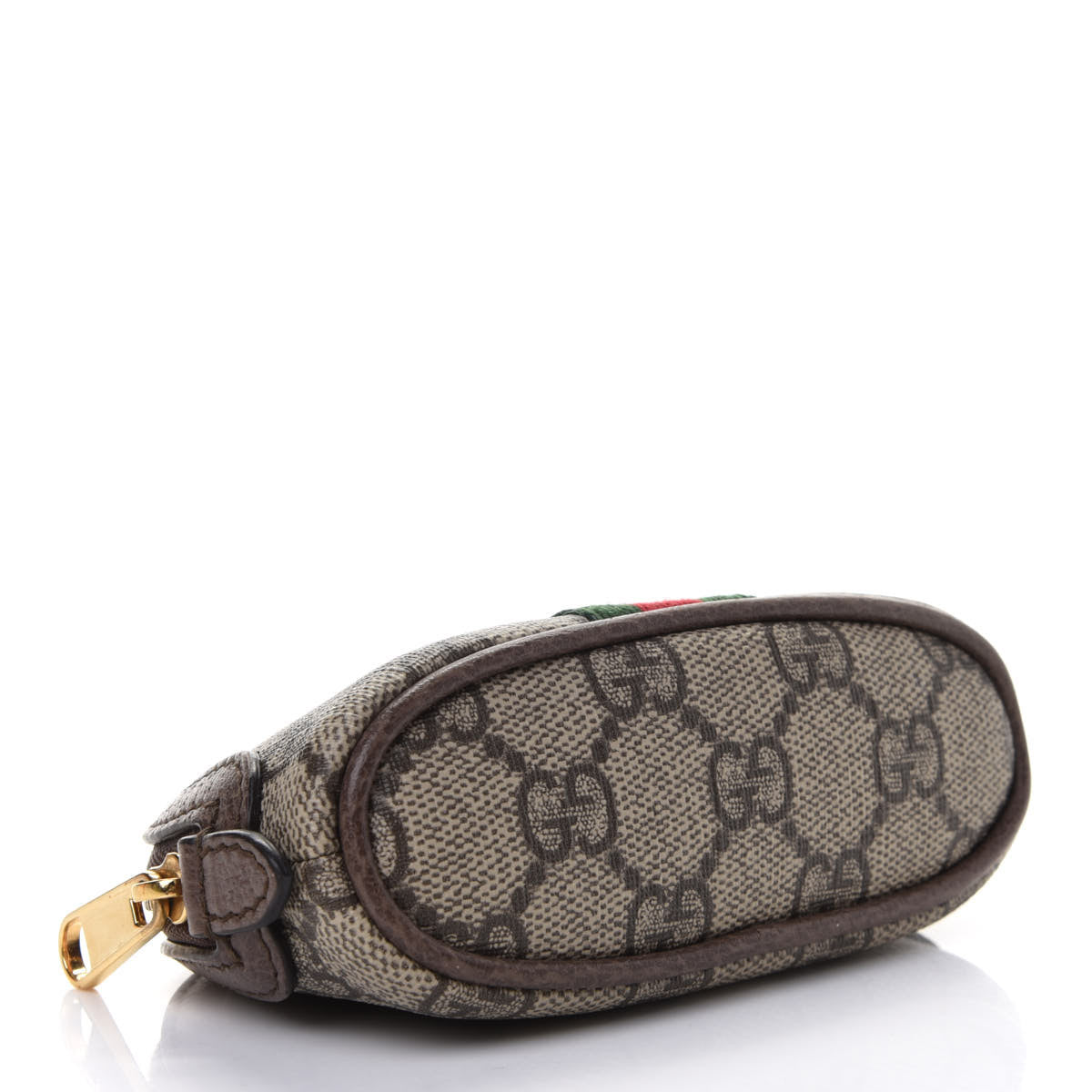 Gucci GG Supreme Monogram Web Ophidia Dome Key Pouch Beige New Acero 3 of 4