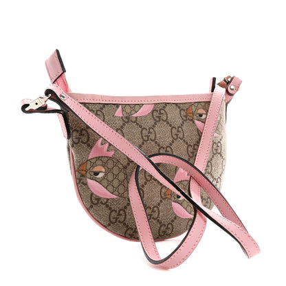 Gucci GG Monogram Childrens Mini Zoo Bird Pappagallo Shoulder Bag Pink 3 of 14