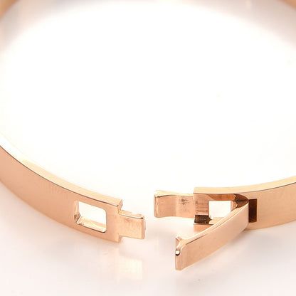 Hermes 18K Rose Gold Diamond PM H D'Ancre Bracelet SH 4 of 5