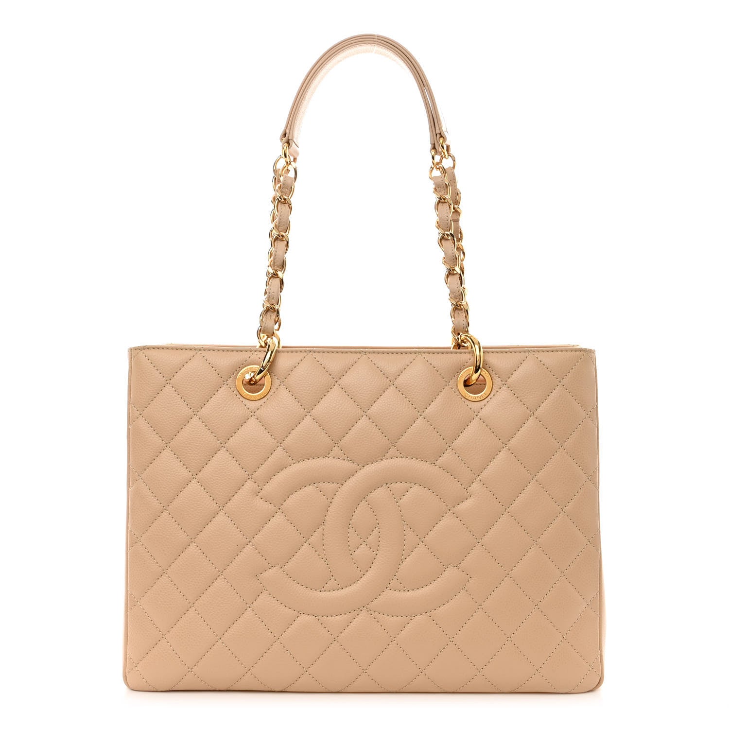 Chanel Caviar Quilted Grand Shopping Tote GST Beige Clair 1 of 11