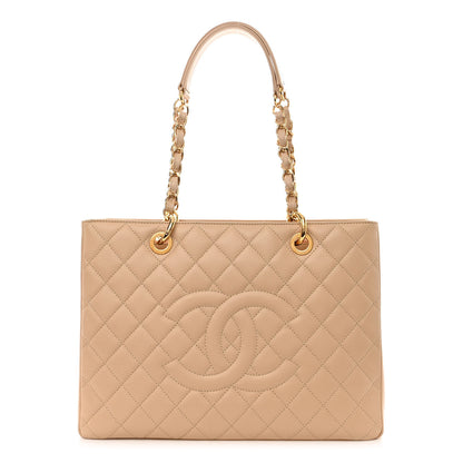 Chanel Caviar Quilted Grand Shopping Tote GST Beige Clair 1 of 11