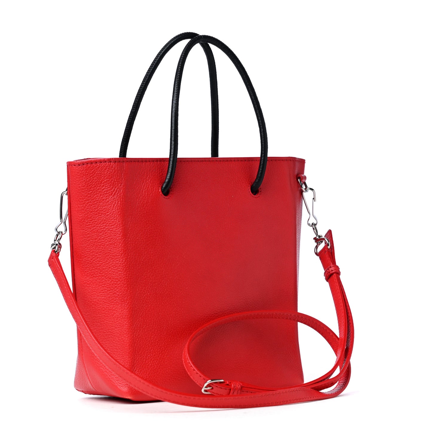 Calfskin Logo XXS Shopping Tote Red