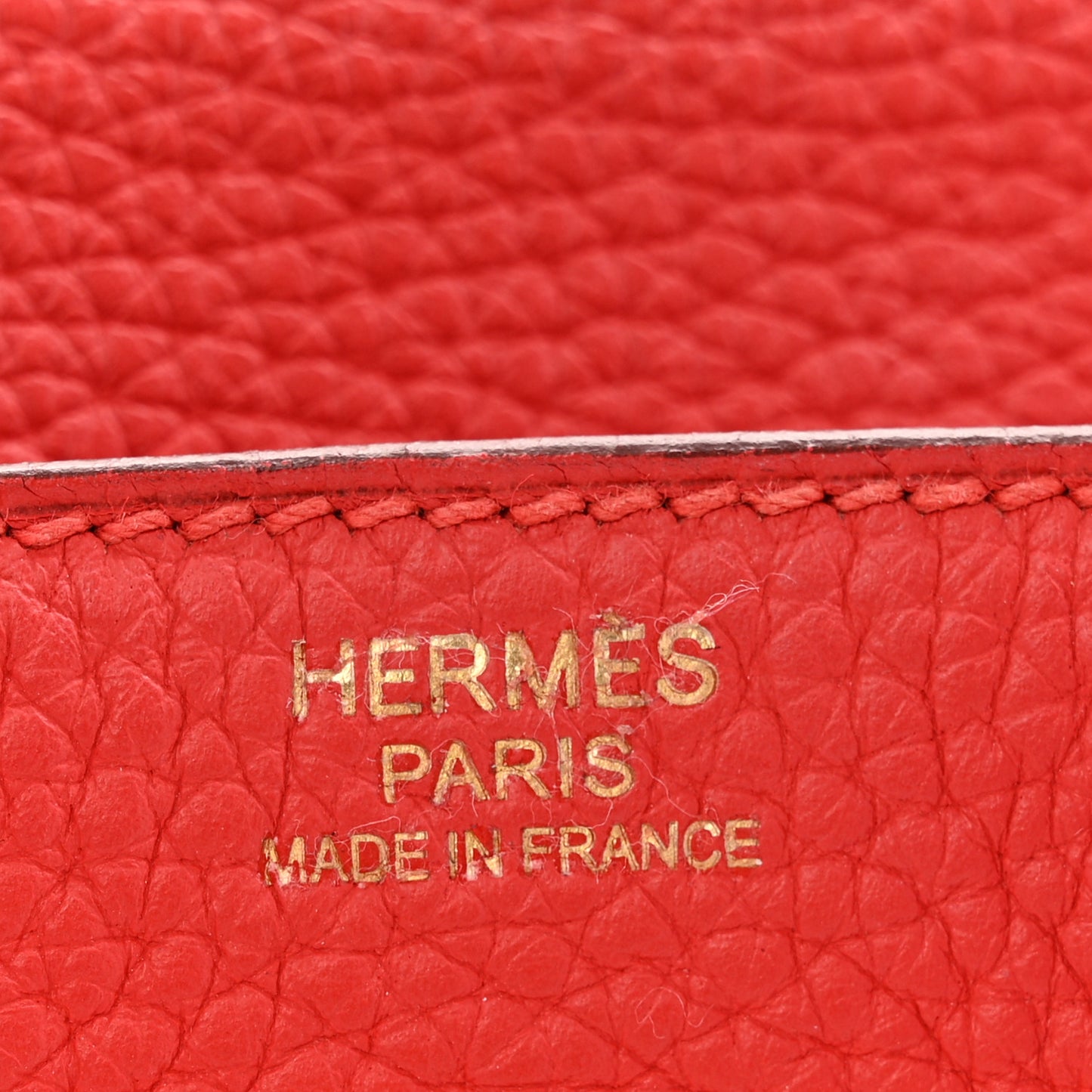 Taurillon Clemence Birkin 30 Rouge Tomate