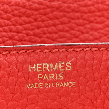 Hermes Taurillon Clemence Birkin 30 Rouge Tomate 6 of 14