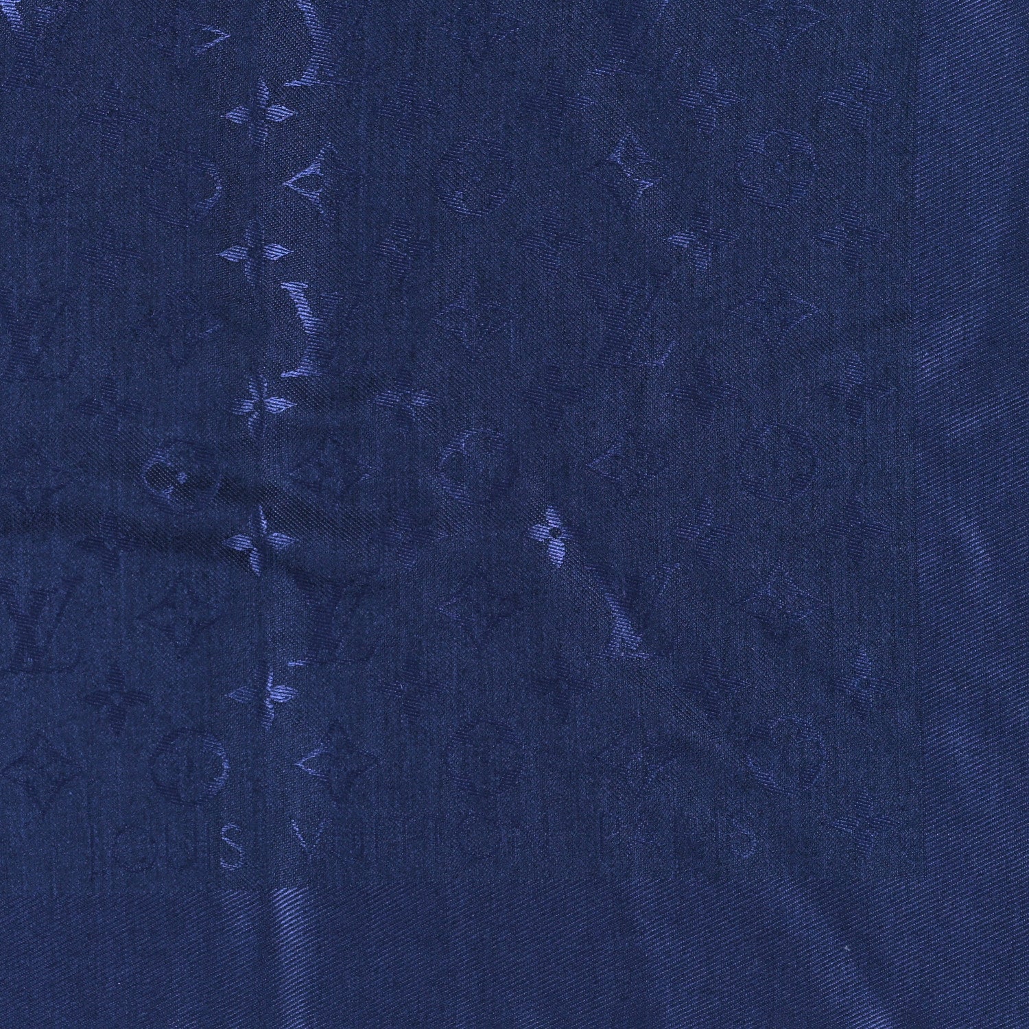 Louis Vuitton Silk Wool Monogram Shawl Night Blue 2 of 3