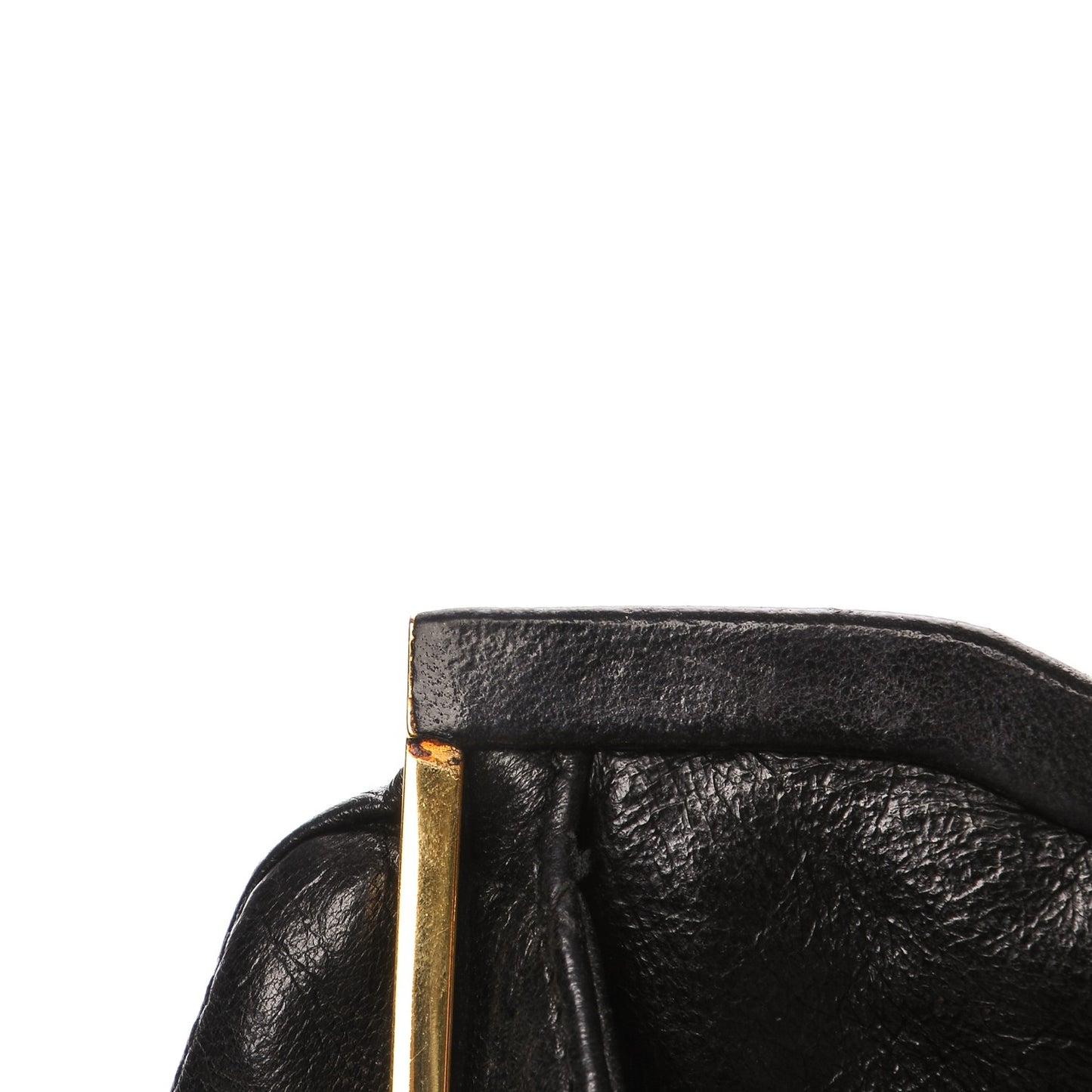 Lambskin Framed Waist Chain Belt Bag Black