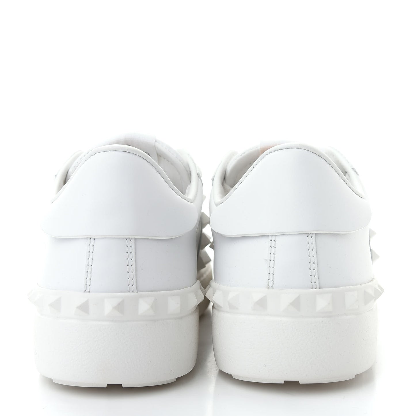 Calfskin Rockstud Untitled Open Sneakers 39 White
