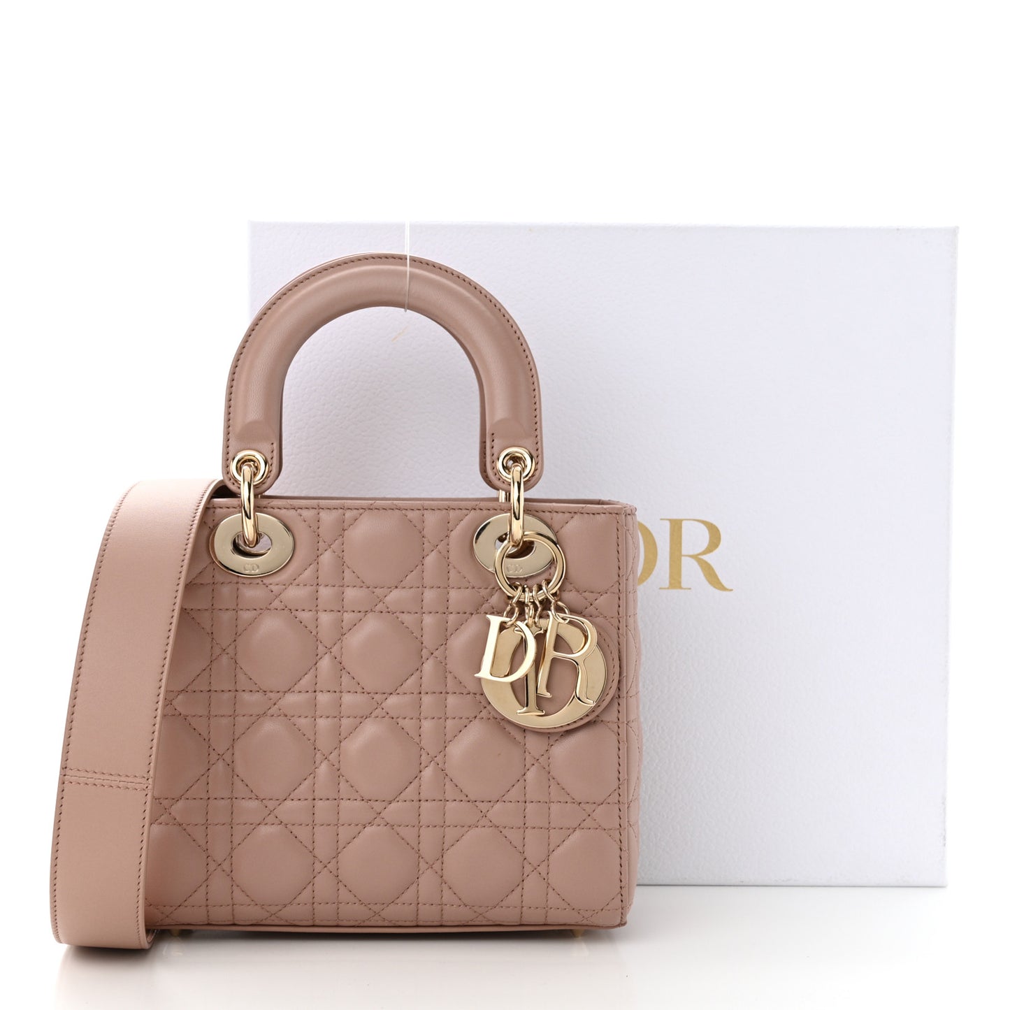 Lambskin Cannage Small My ABC Dior Lady Dior Blush