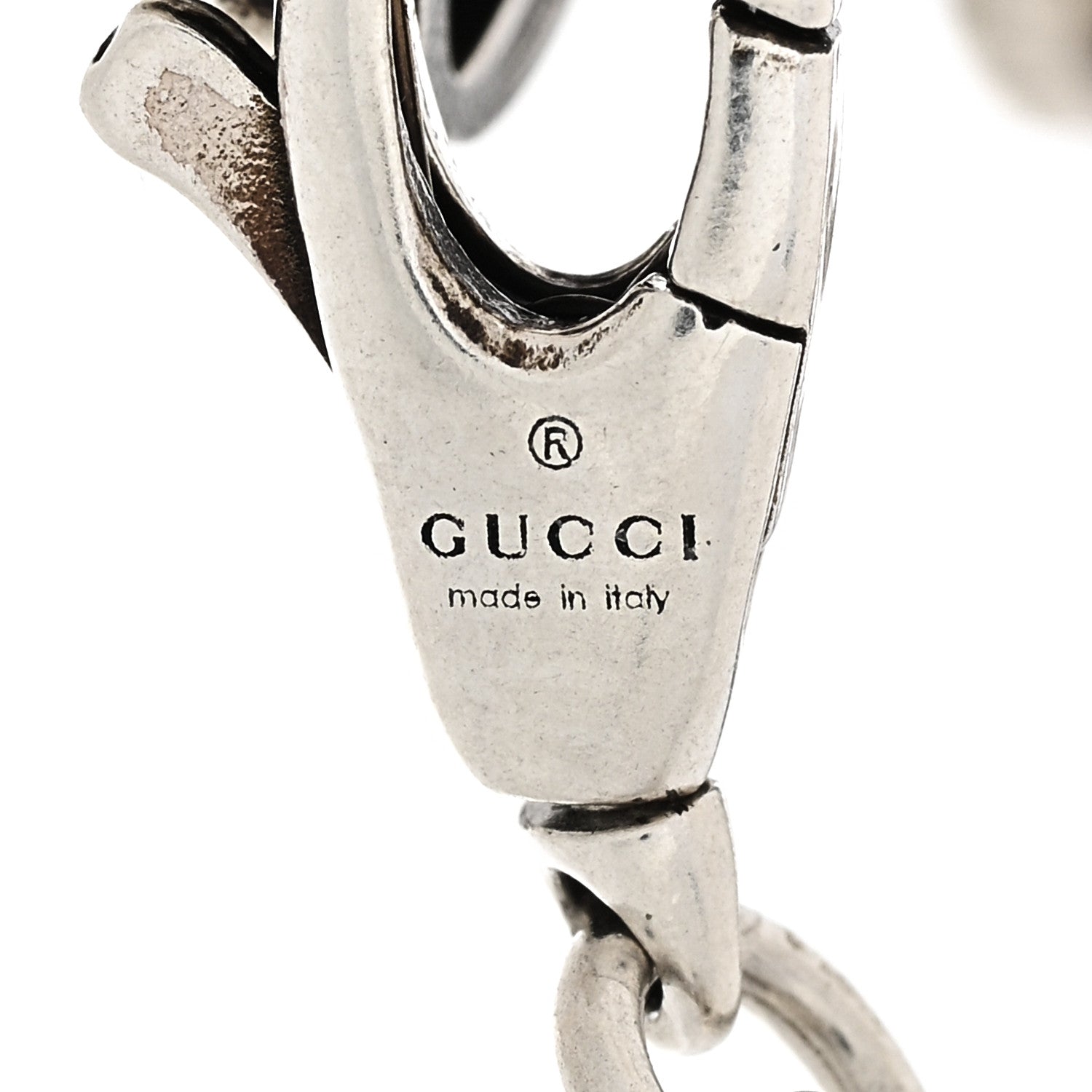 Gucci Sterling Silver Black Mother of Pearl Heart Bracelet 3 of 5