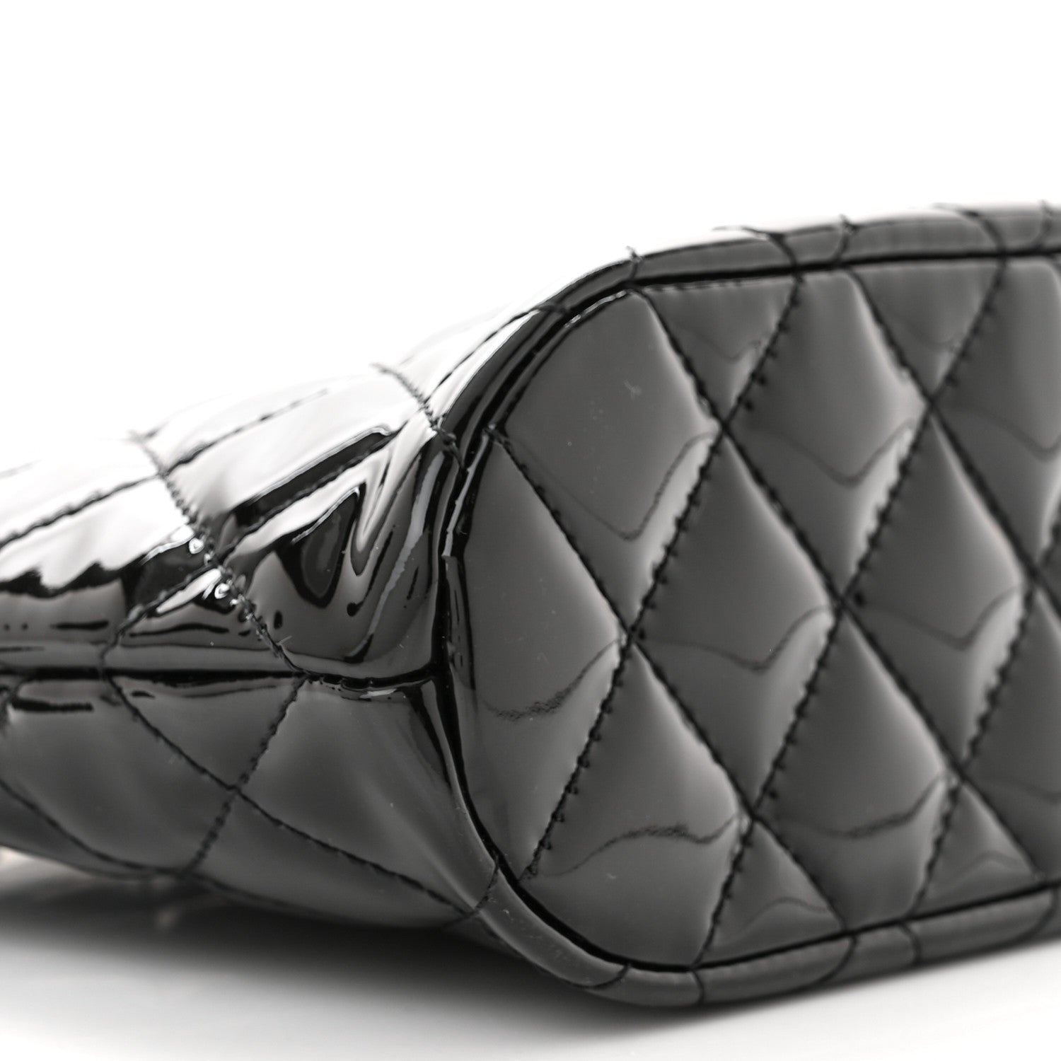 Chanel Patent Quilted Shiny Coco Small Shopping Bag Black 9 of 11