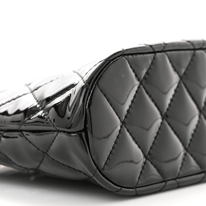Chanel Patent Quilted Shiny Coco Small Shopping Bag Black 9 of 11