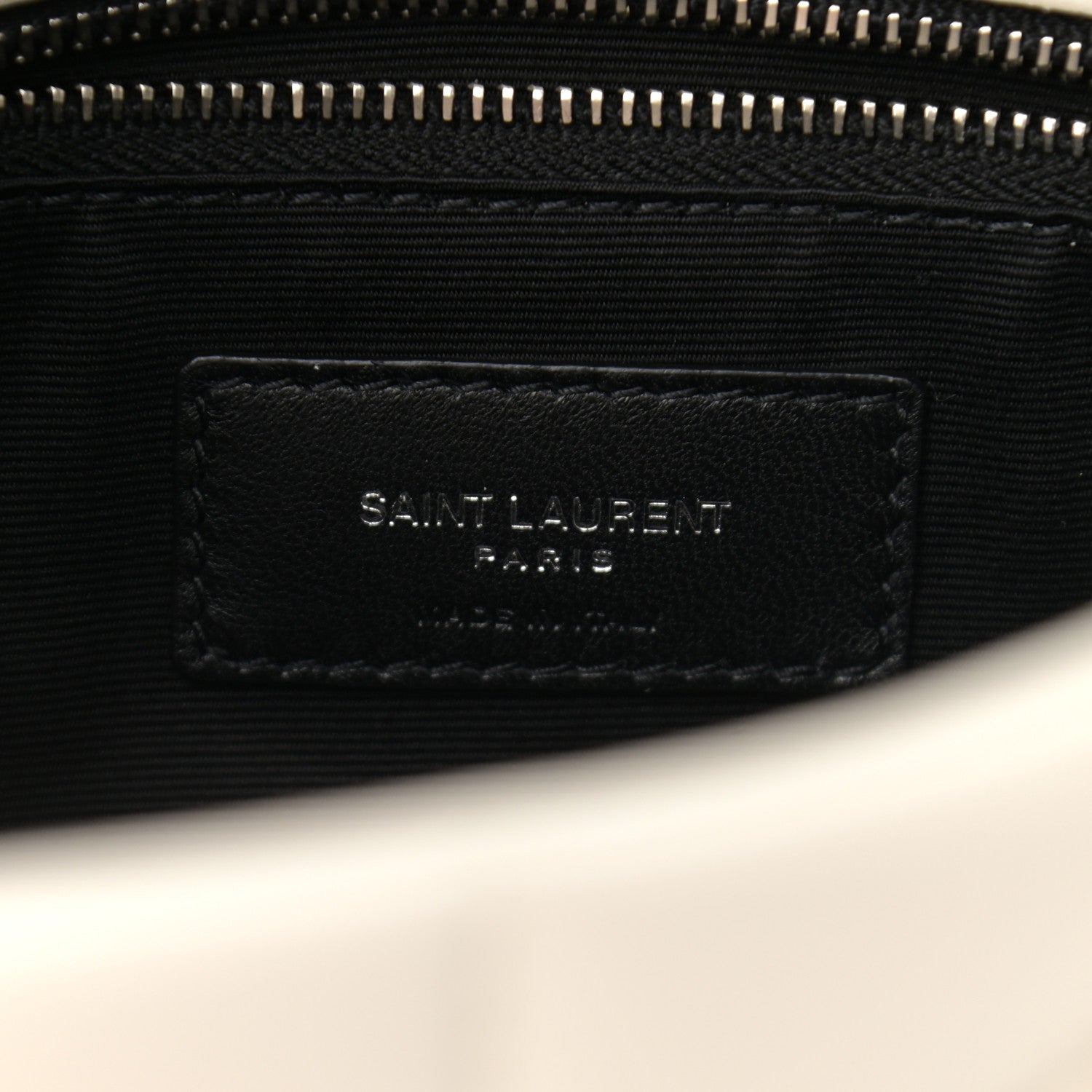 Saint Laurent Lambskin Quilted Toy Loulou Puffer Monogram Chain Satchel Blanc Vintage 6 of 12