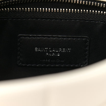 Saint Laurent Lambskin Quilted Toy Loulou Puffer Monogram Chain Satchel Blanc Vintage 6 of 12