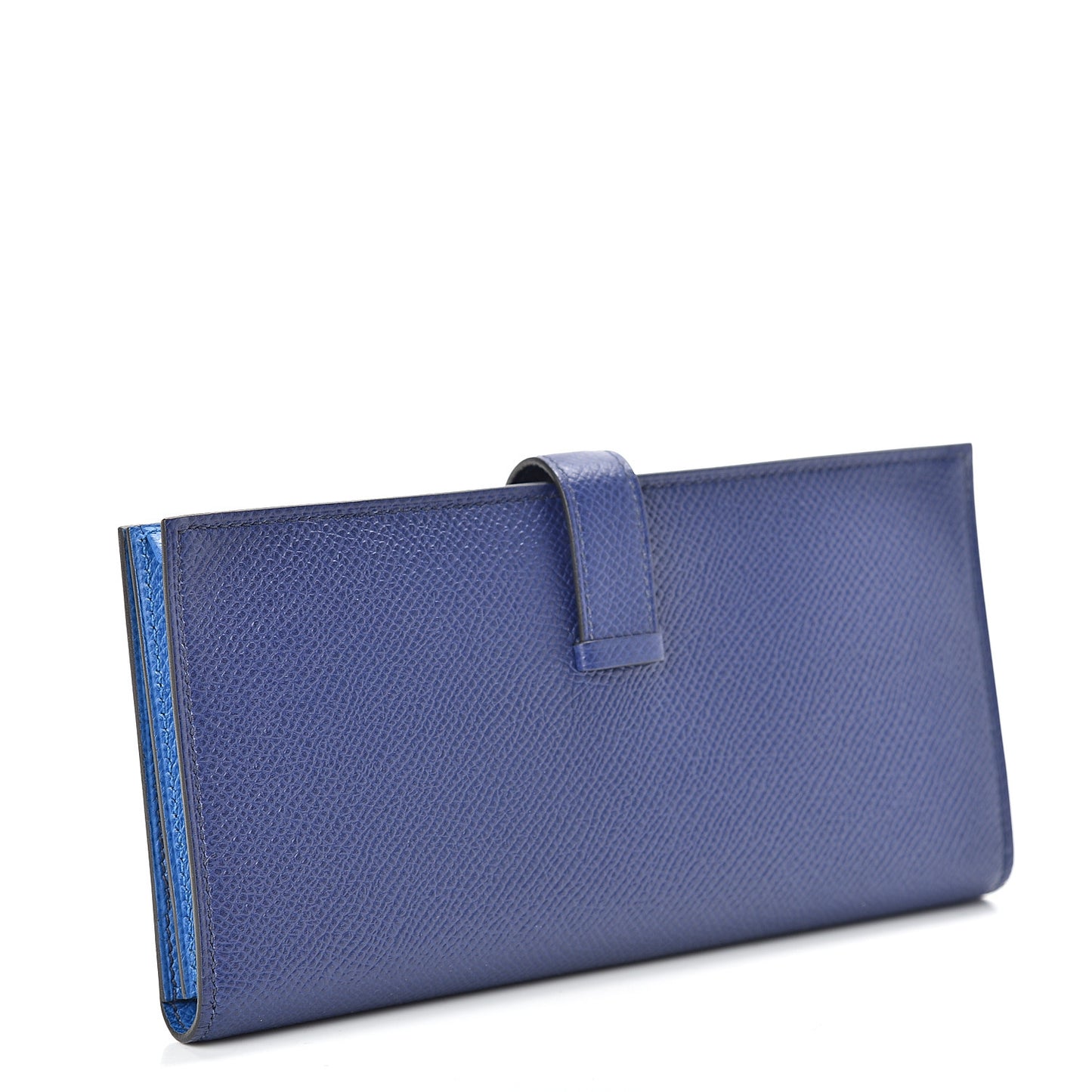 Epsom Bearn Verso Gusset Wallet Bleu Encre Zellige