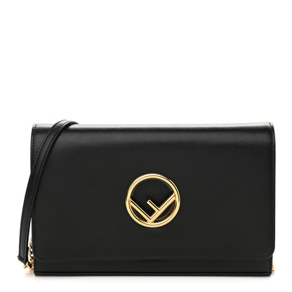 Fendi Vitello Liberty Lucido F is Fendi Wallet on Chain Black 1 of 9