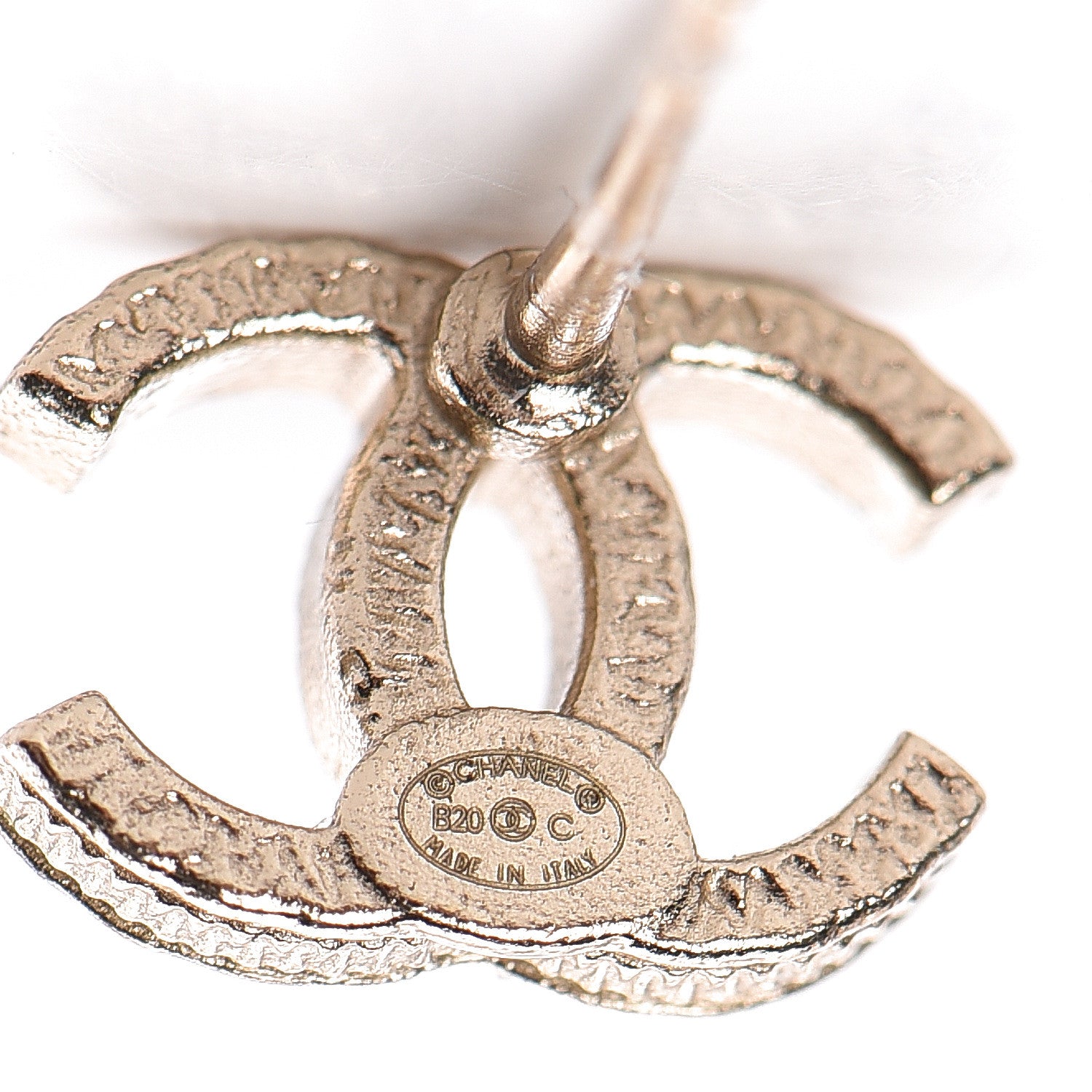 Chanel Crystal CC Earrings Gold 4 of 5