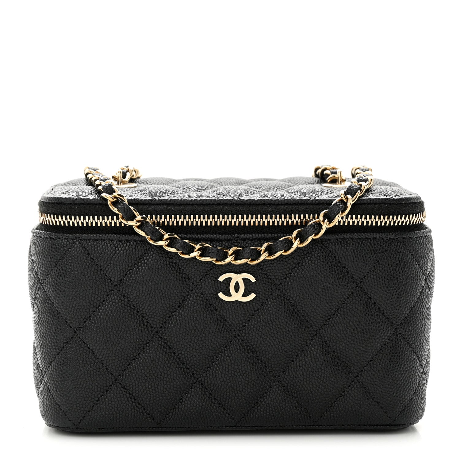 Chanel Caviar Quilted Small Vanity Case With Chain Black 1 of 11