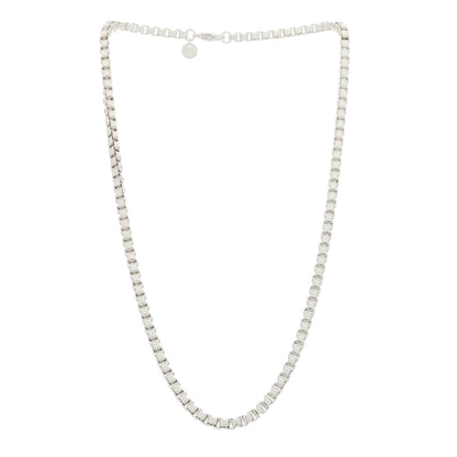 Tiffany Sterling Silver 4mm Venetian Link Necklace 3 of 5