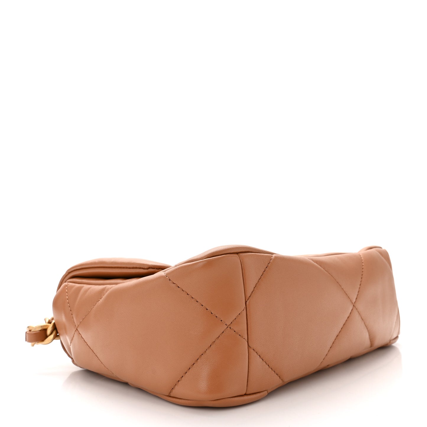 Lambskin Quilted Medium Chanel 19 Flap Brown