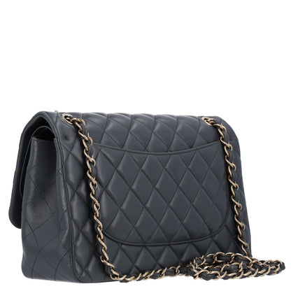 Chanel Lambskin Quilted Jumbo Double Flap Dark Grey 3 of 11